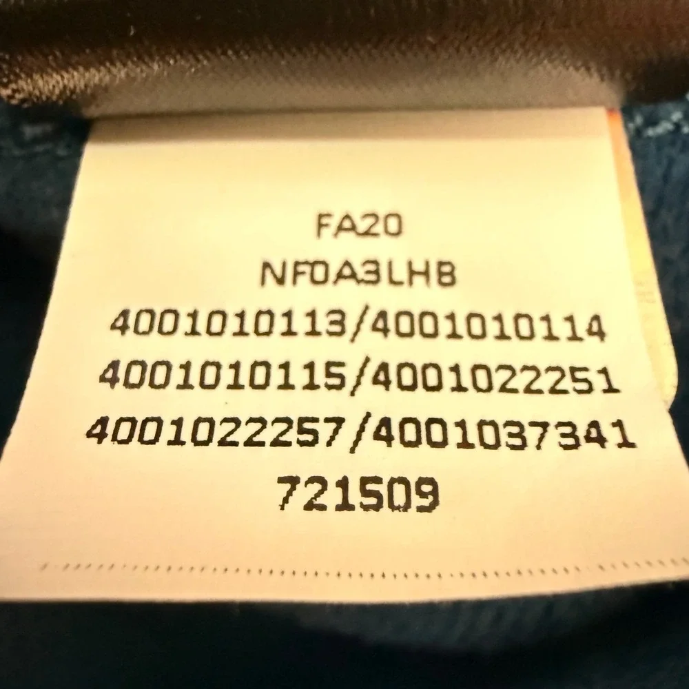 The North Face Quarter Zip Pullover Mens M/M Blue Rainbow Logo Performance Shirt